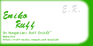 eniko ruff business card